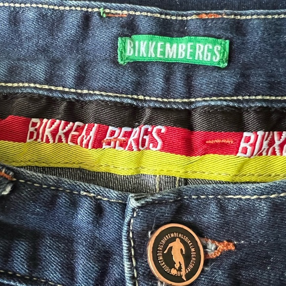 RARE Bikkembergs Slim Fit Jeans Dark Blue Size 29 - Picture 6 of 14